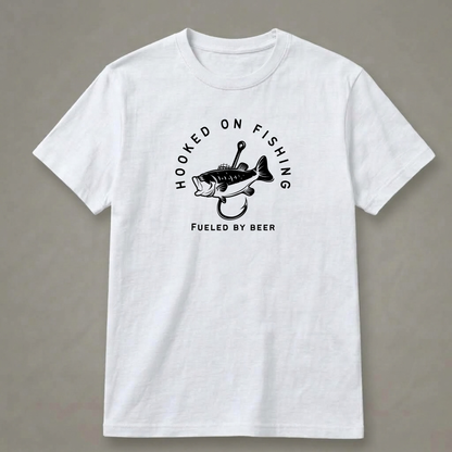 Hooked on Fishing, Fueled by Beer T-Shirt