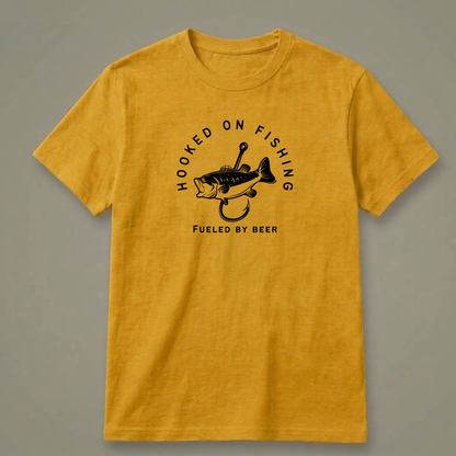Hooked on Fishing, Fueled by Beer T-Shirt