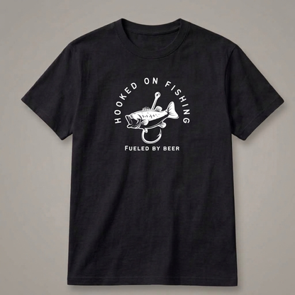 Hooked on Fishing, Fueled by Beer T-Shirt