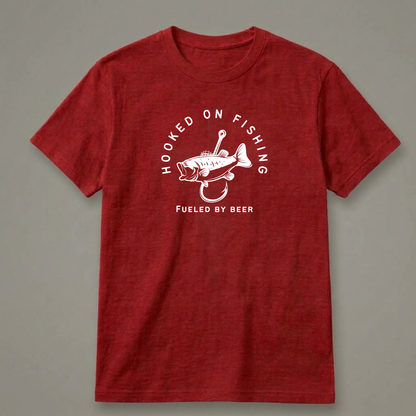 Hooked on Fishing, Fueled by Beer T-Shirt