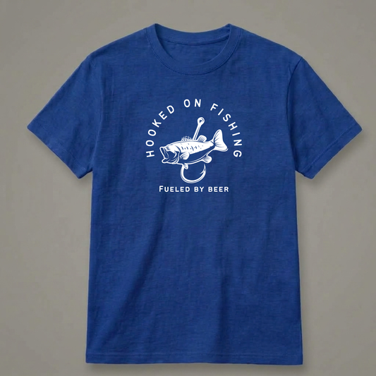 Hooked on Fishing, Fueled by Beer T-Shirt